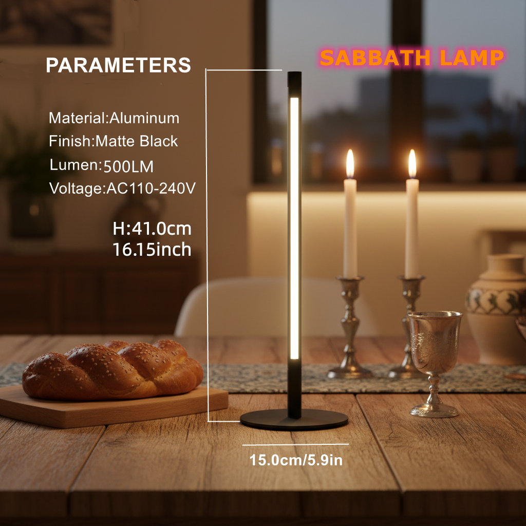 Simply Modern Shabbos Lamp Black/white/golden/silvery Cover Minimalist Aluminum 5W LED Bedside Study Table Lamp for Home and Reading Room